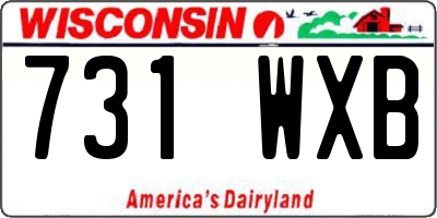 WI license plate 731WXB