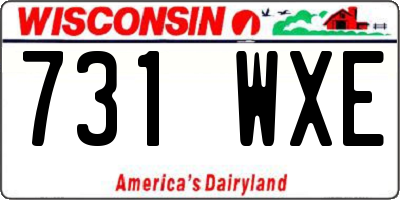 WI license plate 731WXE