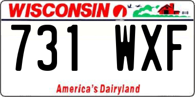 WI license plate 731WXF