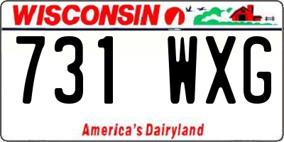 WI license plate 731WXG
