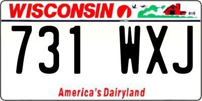 WI license plate 731WXJ