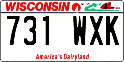 WI license plate 731WXK