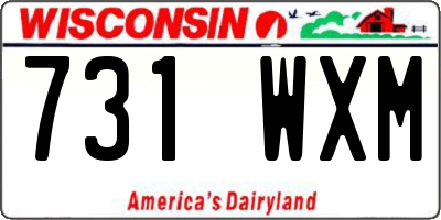 WI license plate 731WXM