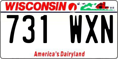 WI license plate 731WXN