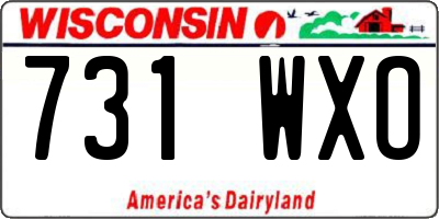 WI license plate 731WXO