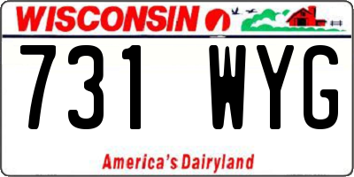 WI license plate 731WYG