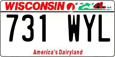 WI license plate 731WYL