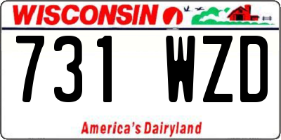 WI license plate 731WZD