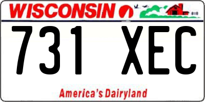 WI license plate 731XEC