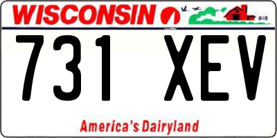 WI license plate 731XEV