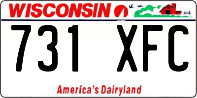 WI license plate 731XFC