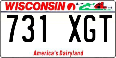 WI license plate 731XGT