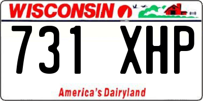 WI license plate 731XHP