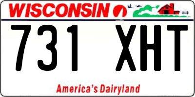 WI license plate 731XHT