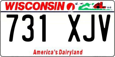 WI license plate 731XJV
