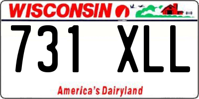 WI license plate 731XLL