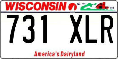 WI license plate 731XLR