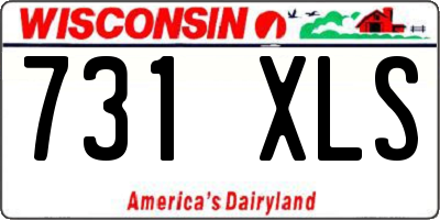 WI license plate 731XLS