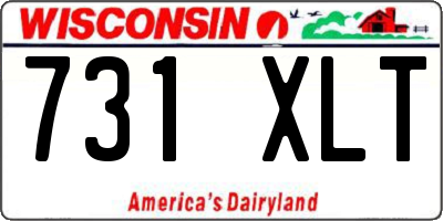 WI license plate 731XLT