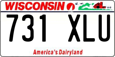 WI license plate 731XLU