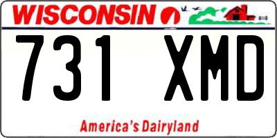 WI license plate 731XMD