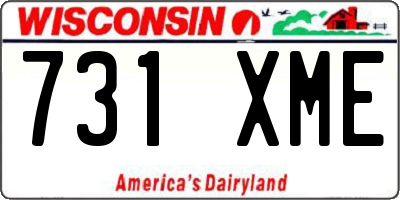 WI license plate 731XME