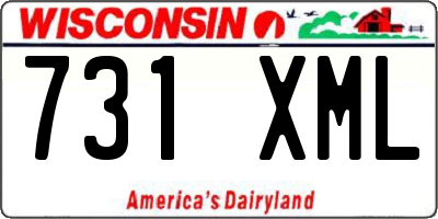 WI license plate 731XML