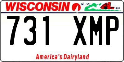 WI license plate 731XMP