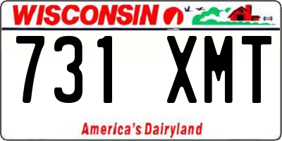 WI license plate 731XMT