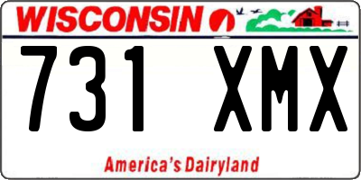 WI license plate 731XMX