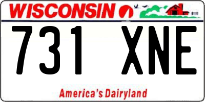 WI license plate 731XNE