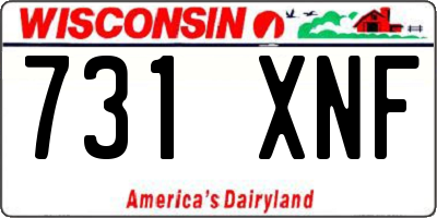 WI license plate 731XNF