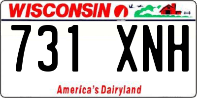 WI license plate 731XNH