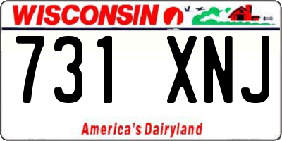 WI license plate 731XNJ