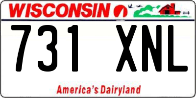 WI license plate 731XNL