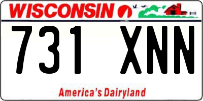 WI license plate 731XNN
