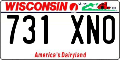WI license plate 731XNO