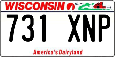 WI license plate 731XNP