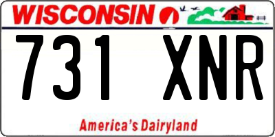 WI license plate 731XNR