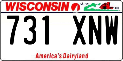 WI license plate 731XNW