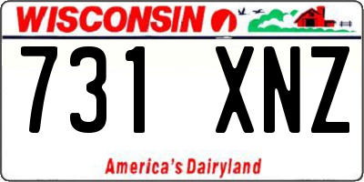 WI license plate 731XNZ