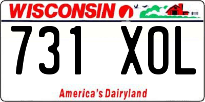 WI license plate 731XOL