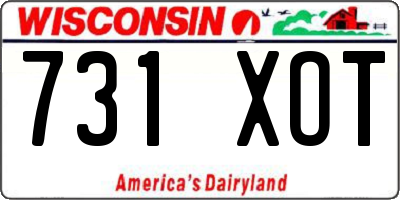 WI license plate 731XOT