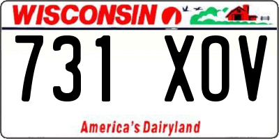 WI license plate 731XOV