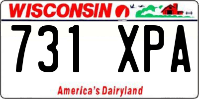 WI license plate 731XPA