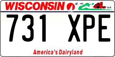 WI license plate 731XPE