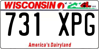 WI license plate 731XPG