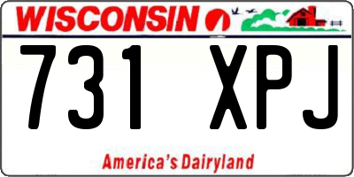 WI license plate 731XPJ