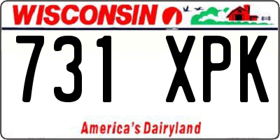 WI license plate 731XPK