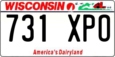 WI license plate 731XPO
